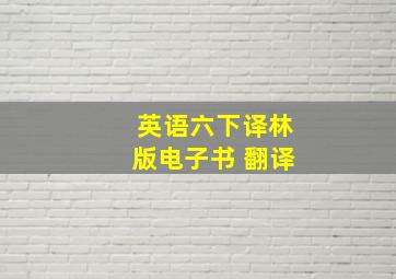 英语六下译林版电子书 翻译